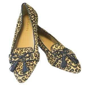 Talbots Francesca Driving Flats - Tasseled Leopard Print Calf Skin Women’s 7.5M